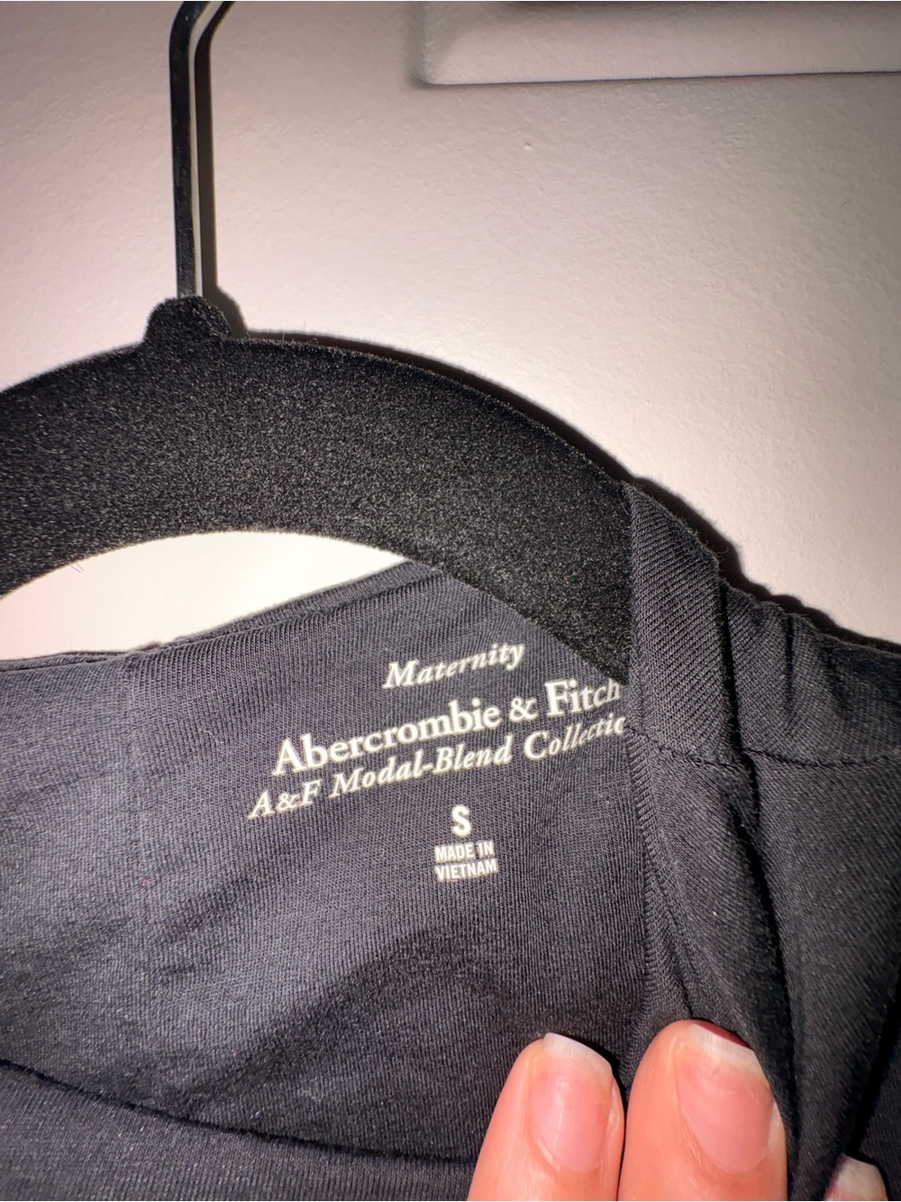 Abercrombie & Fitch Black Maternity Modal-Blend Tee